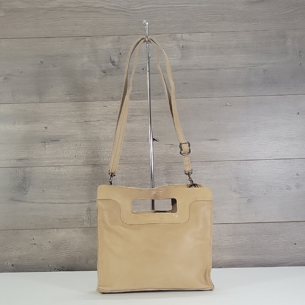 ABLE Tan Leather Crossbody Shoulder Bag Purse Handbag